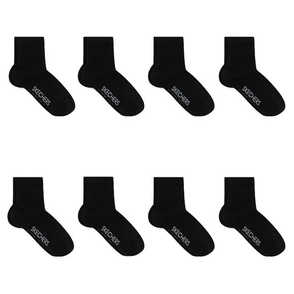 SKECHERS Anklet Socks 8 Pairs Womens Black Moisture Wicking Shoe Size 6-9.5 NWT - Picture 2 of 7